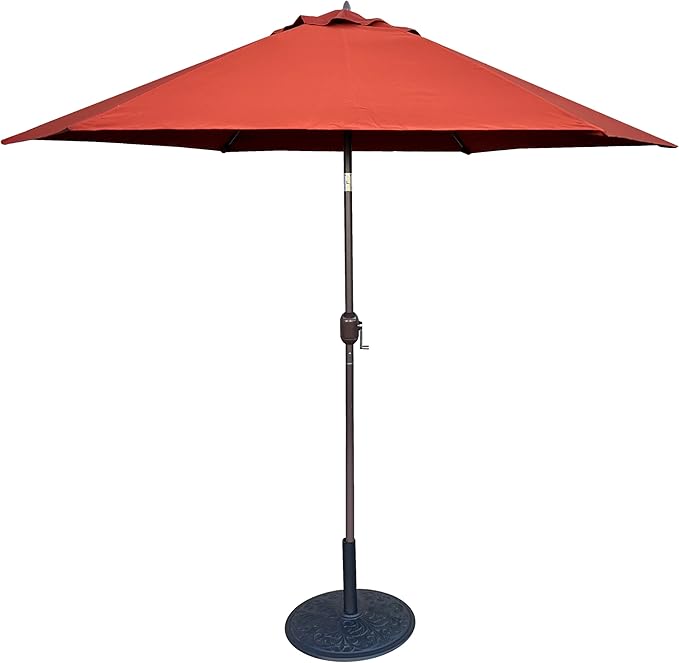 TropiShade 9 ft Umbrella with Terra Cotta Color Polyester Cover