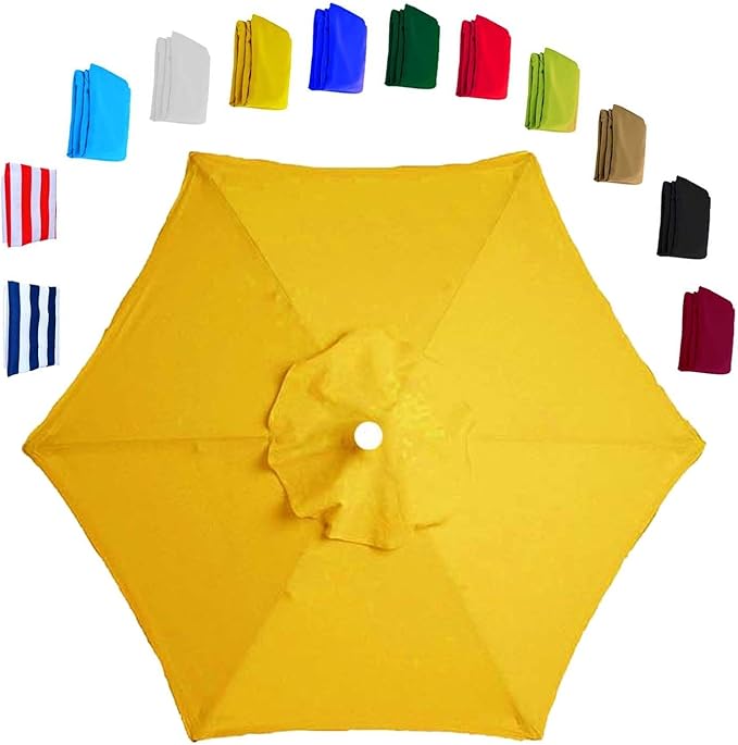 Patio 10FT Umbrella Replacement Canopy Garden Sun Umbrella Replacement Cloth With 6 Ribs/8 Ribs For Outdoor Backyard Pool Umbrellas Cantilever Parasols Replacement Covers
