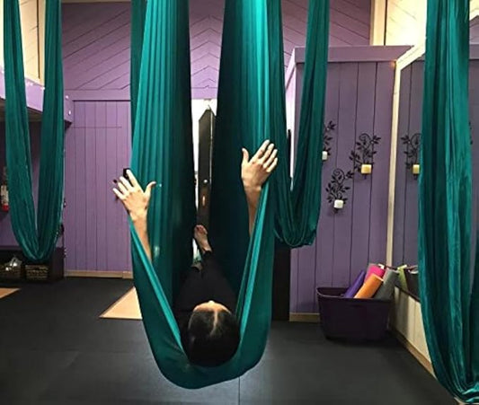 F.Life Aerial Silk Yoga Hammock & Swing for yoga Inversion,Strength training,starter hardware kit