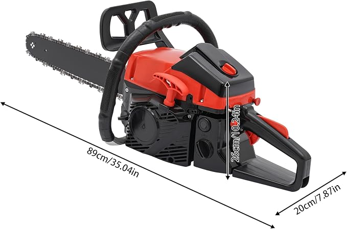 18 Inch Gas Chainsaw, 58CC Gas Power Chain Saw, Cordless Gas Powered Chainsaw, Petrol Handheld Gasoline Chainsaws for Wood Cutting and Tree Pruning, Speed 2800-11000rpm