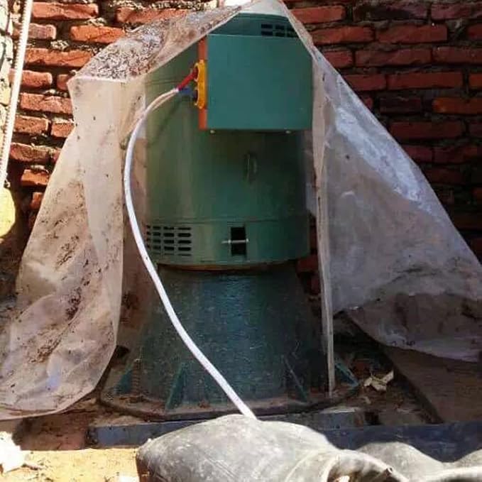 Hydroelectric Generator 25kw Single Phase Sloping Type Water Power Generator Set 230V Hydraulic Generator Water Wheel Generator for Outdoor Lighting Clean Energy