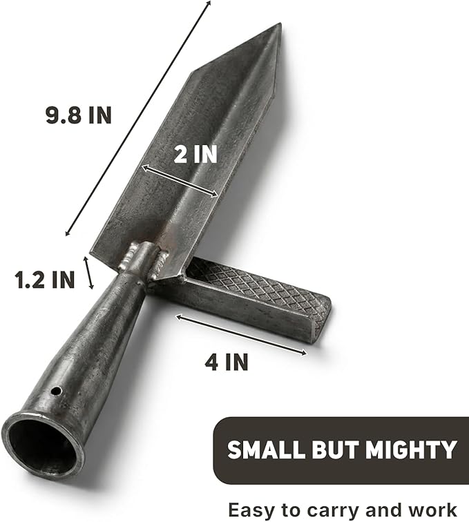 Gardening Step Shovel Heavy Duty, Thickened Steel Foot Operated Garden Tool for Digging Weeding Planting, Rustproof Hand Weeder for Yard Work