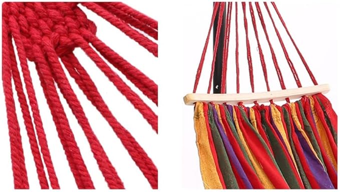 Outdoor Hammock Anti-Rollover Travel Camping Portable Hammock Hanging Chair Outdoor Portable Camping Travel Equipment (Color : Red, Size : 200 * 100cm)