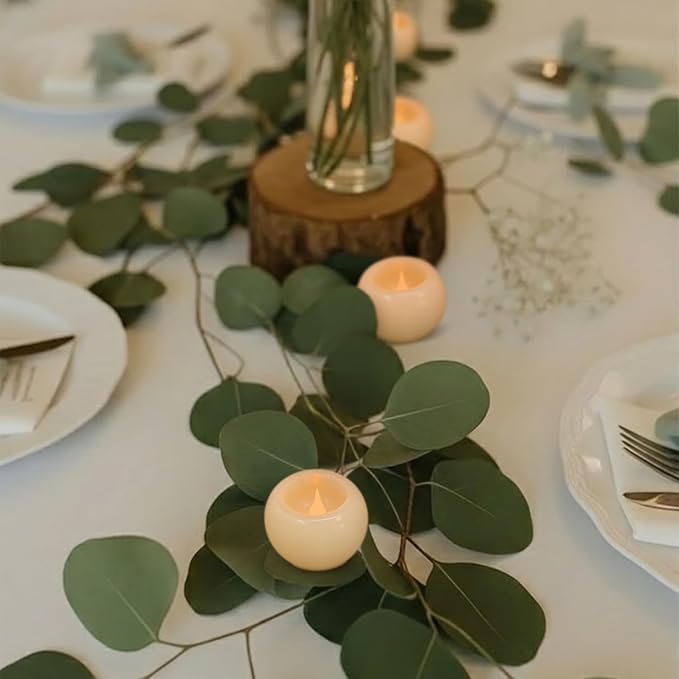 FURORA LIGHTING Small Ivory Real Wax Flameless Candles, Pack of 3 – LED Flickering Small Round Candles, 2.4” x 1.6”, Battery Included, Ideal for Home Décor