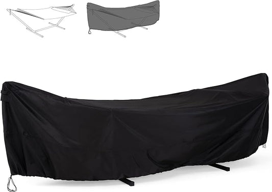 SUNCREAT Hammock Cover, Water-Resistant Polyester Hammock Stand Cover for 11-12ft Stand, Black