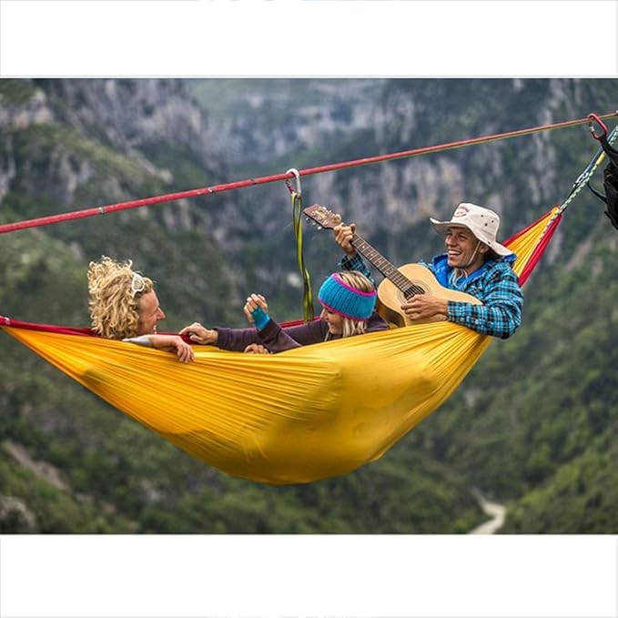 Camping Hammock, Hang Sheet People Double Camping Portable Parachute Hammock Outdoor Hiking Backpack Nylon Chair Swing(Green)