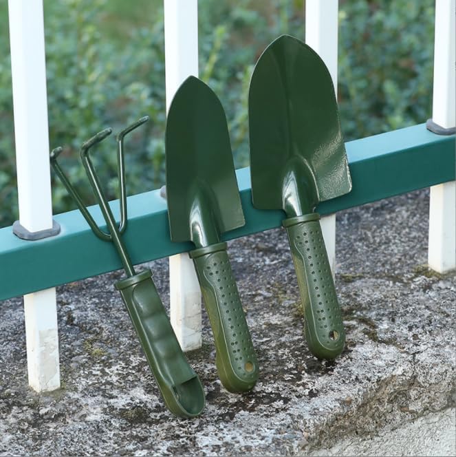 3 Pieces Small Gardening Hand Shovel Garden Trowel Transplanter Lightweight Comfortable Ergonomic Handle Gardening Tool Set Potted Plants Handle Garden Tool for Houseplant (Medium)