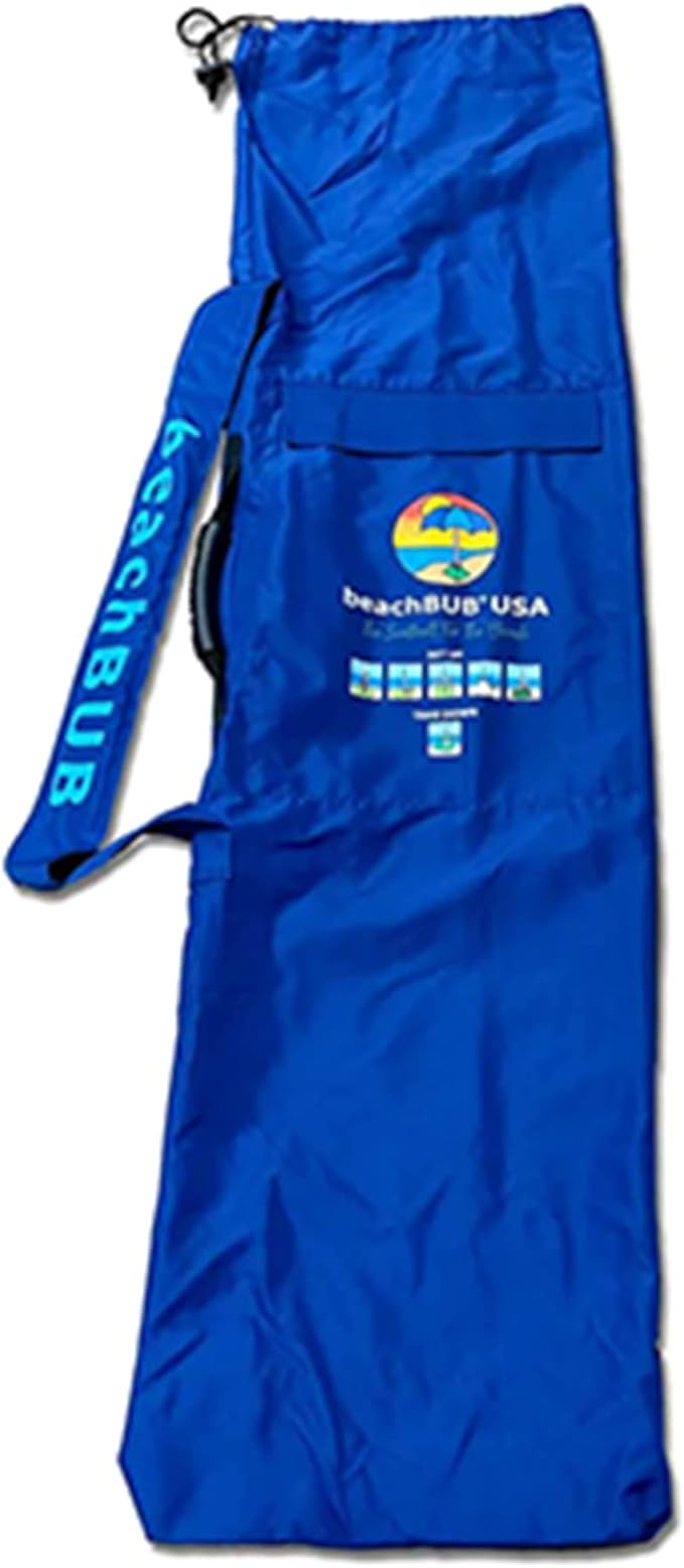 BEACHBUB Beach Umbrella Bag - Waterproof & Foldable Beach Bag for Umbrellas with Wide Padded Shoulder Strap & Molded Carry Handle