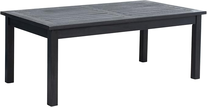 SAFAVIEH Outdoor Collection Chaston Black/Beige Cushion 4-Piece Conversation Patio Set