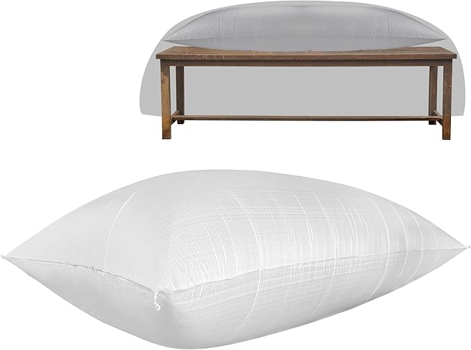 Adnee 87 x 37 Inch Patio Furniture Cover Airbag-Rectangle PP Patio Table Cover Air Pillow-Inflatable Outdoor Furniture Cover Support Prevents Leaves,Water and Snow Pooling