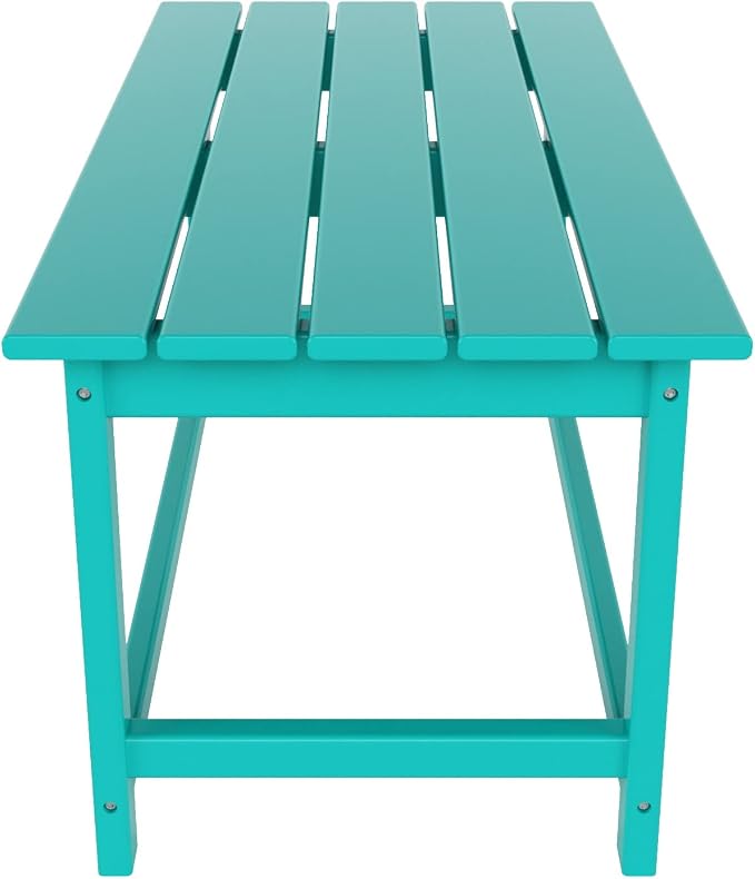 HDPE Laguna Outdoor Poly Adirondack Coffee Table, Turquoise