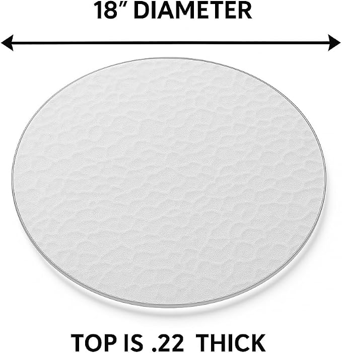 18" Outdoor Acrylic Table Top Replacement for Dining Coffee Kitchen Patio Table Acrylic Top Clear Hammered Finish