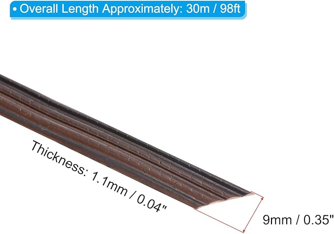 Patikil Wicker Repair Kit, 30m/98ft PE Rattan Replacement Repair DIY Set for Wicker Fixing Furniture Patio Furniture, Embossed Black Brown