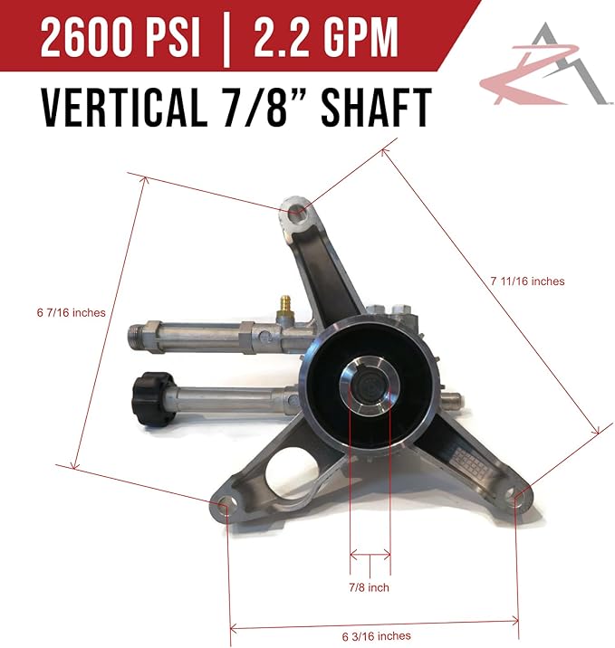 The ROP Shop Compatible Pressure Washer Pump Replacement for Briggs & Stratton 020306-1, 020388-0 AR - 2600 psi