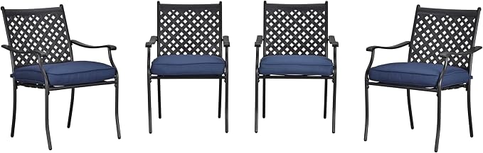 LOKATSE HOME 5-Piece Outdoor Patio Metal Dining Set
