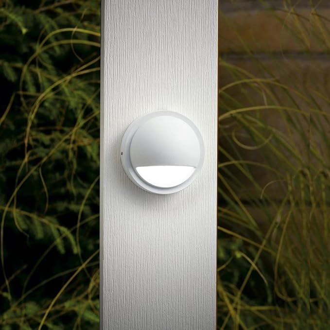 Kichler 15764WHT27R Half Moon LED Deck Light