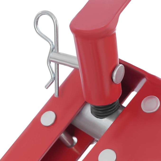 Lawn Mower Lift, 29 Inch Lawn Mower Lift Tool Adjustable Movable Lawn Mower Lift Solid Carbon Steel Lawnmower Lifting Machine for Riding Lawn Mower, Zero Turn Lawn Mowers (Regular Red)