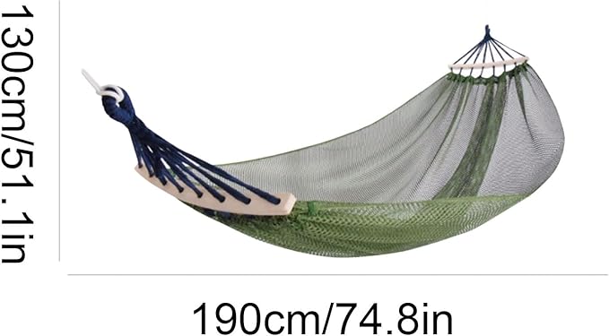 Portable Polyester Hammock Mesh Breathable Outdoor Camping Lightweight with Balance Bar Portable Tree Hanging Hammock Comfortable(White)