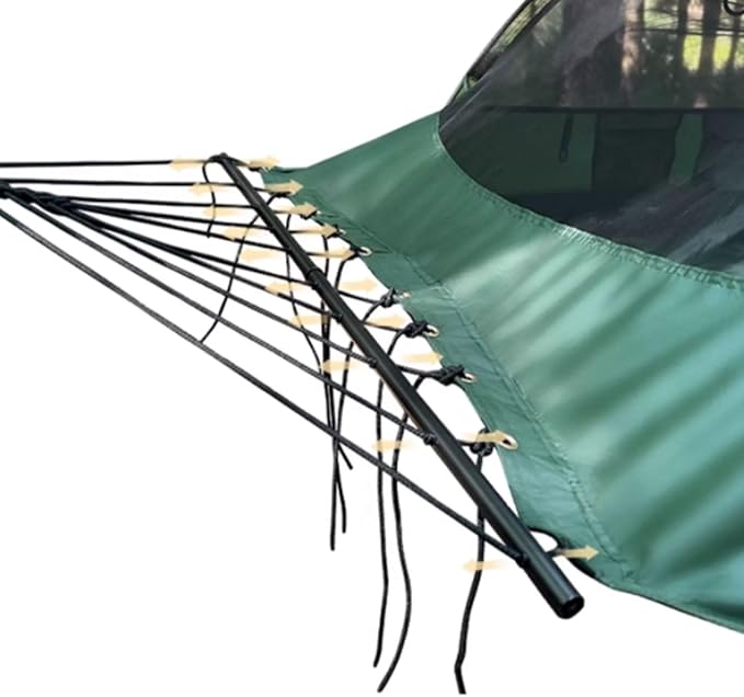 Polyester Hammock Outdoor Camping Built-in Hook Storage Bag with Net Tent Portable Multi-Purpose Hammock