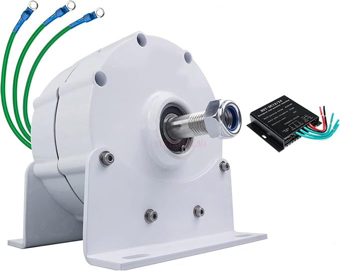 48v, 12000W 12V-220V Gearless Permanent Magnet Generator with Base 3 Phase AC Output Low RPM Free Energy Power Generator for Hydraulic/Wind Power