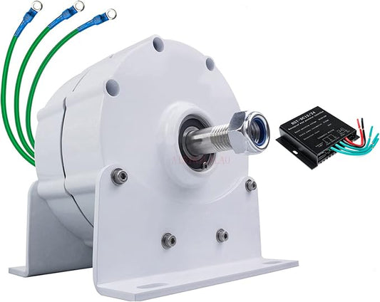 12v, 12000W 12V-220V Gearless Permanent Magnet Generator with Base 3 Phase AC Output Low RPM Free Energy Power Generator for Hydraulic/Wind Power