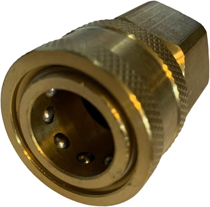 Pressure Washer Female Quick Connect Socket Coupler (Important Note: Thread Diameter Measures Almost 7/8 Inch on a 1/2 NPT Size) 1/2 NPT is The Orifice Dimension!