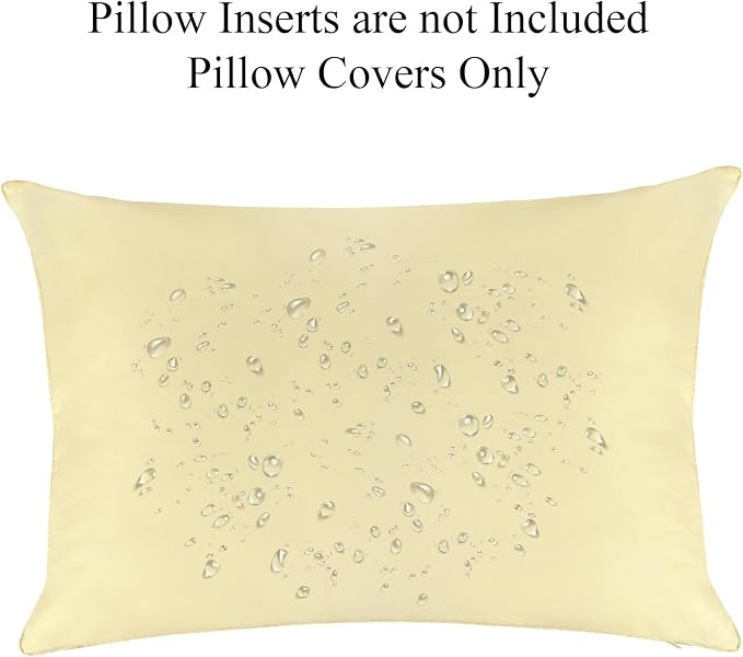 A1 HOME COLLECTIONS A1HC Luxurious Outdoor Waterproof Pillow Covers 12x20 Inches (Pack of 2, Pale Leaf), Throw Pillow Covers for Pool Areas, Garden, Sofa, Chairs, Beds, Tent, Patio