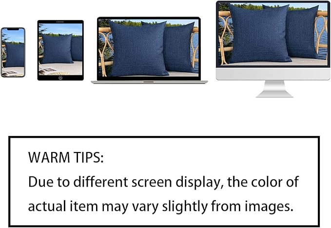 Kevin Textile Pack of 2 Decorative Outdoor Waterproof Throw Pillow Covers Checkered Pillowcases Classic Cushion Cases for Patio Couch Bench 16 x 16 Inch Blue