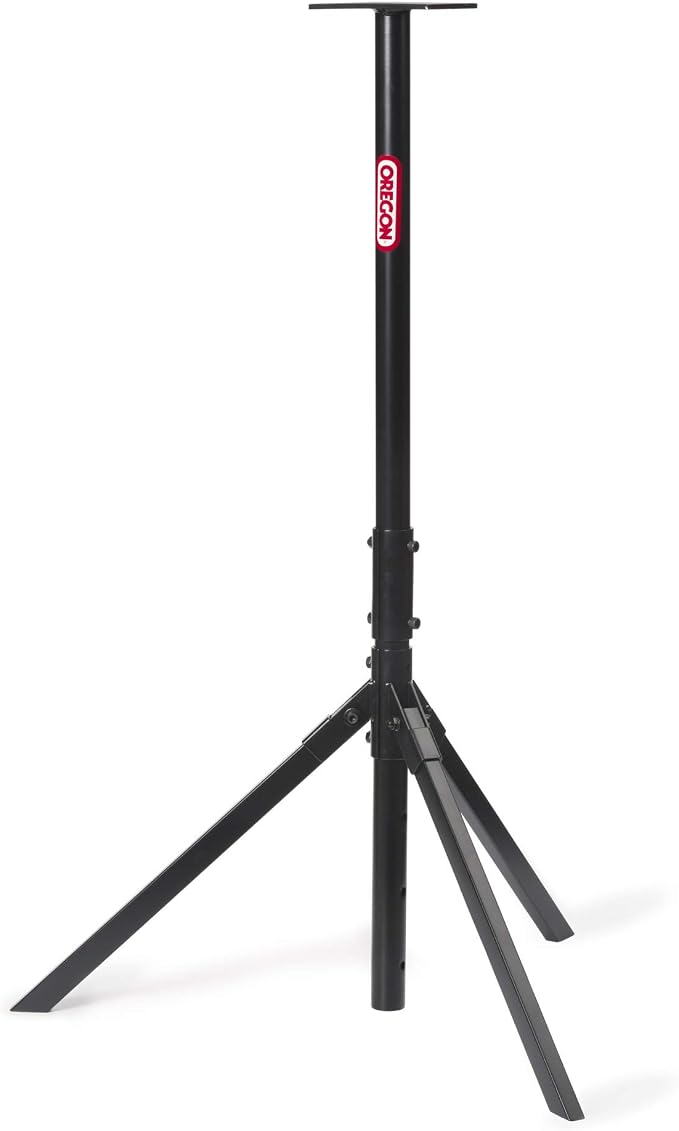 Oregon Professional 120-Volt Bench Grinder with Hydraulic Clamping, Universal Saw Chain Sharpener & Tripod Bench Chainsaw Chain Grinder Stand, Height Adjustable Sturdy Portable Safe Platform