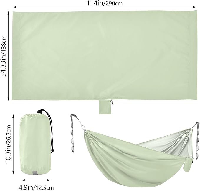 Light Green 330lb Capacity Hammocks for Camping with Portabl Carry Bag Backyard Hammock for Indoor Outdoor Patio hamacas para adultos