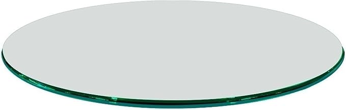 46 Inch Round Tempered Ogee Polished Edge Glass Table Top -1/2” Thick Round Glass Table Top–Heavy Duty, Dining, Coffee, and Office Tables by Fab Glass and Mirror