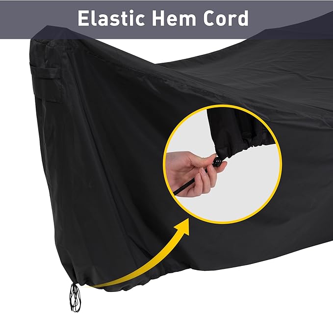 SUNCREAT Hammock Cover, Water-Resistant Polyester Hammock Stand Cover for 14ft Arc Stand, Black