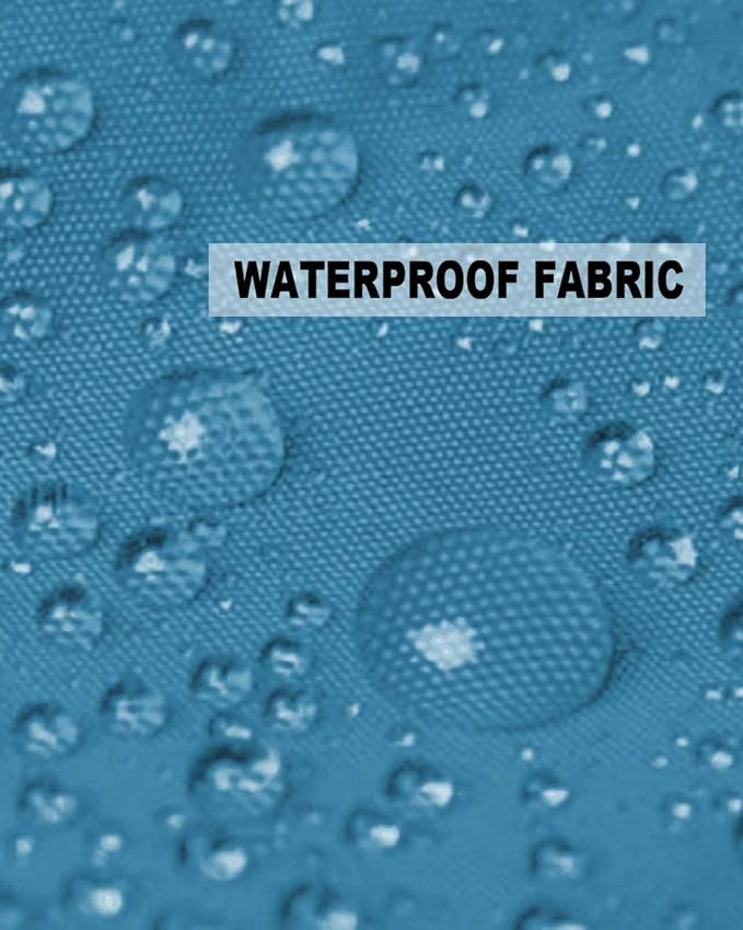 Outdoor Waterproof Throw Pillow Covers Set of 2 Wave Ride Blue Pillowcases 16x16 Inches Solid Color Patio Decorative Pillows Cushion Case Patio Pillows for Couch Bed Chair Garden