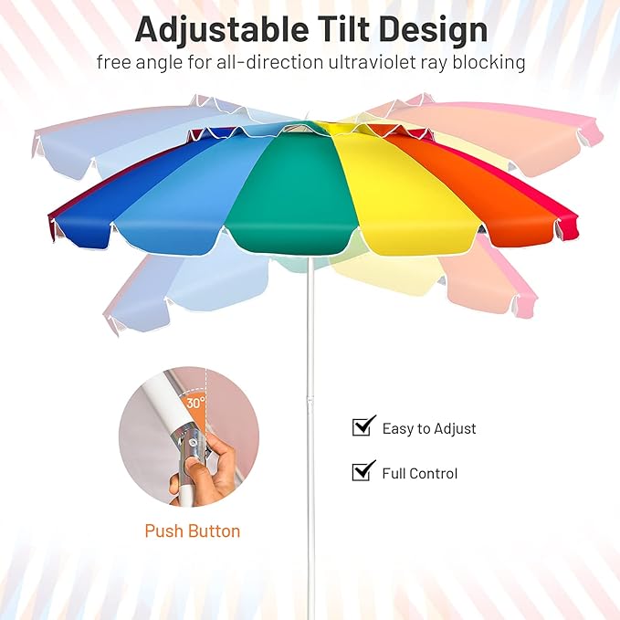 Giantex 8 Ft Beach Umbrella
