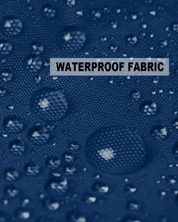 Prime Leader Outdoor Waterproof Pillow Covers Set of 2, Chinese Style Pattern Navy Blue Background Patio Throw Pillow Covers, Decorative Cushion Case for Couch Sofa Furniture Garden, 20x12 Inch