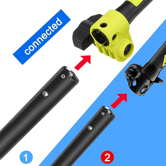 Replacementparts Flexible Shaft Trimmer Attachment Compatible with Worx Troy-Bilt and Sunseeker String Trimmers and Power Head Black