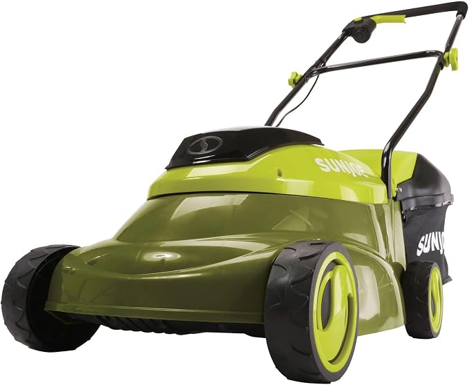 Sun Joe MJ24C-14-XR 24V IONMAX Walk-Behind Lawn Mower with 600W Motor, 14-Inch Mowing Width, Includes Collection Bag, Battery, and Charger