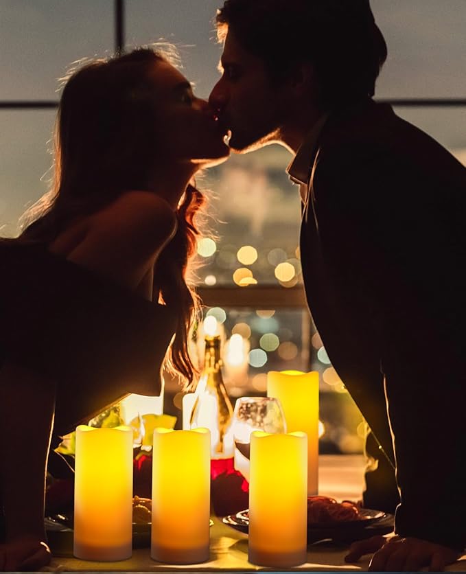 Outdoor Waterproof LED Candle Lamp with Remote Control Indoor Bedside Lamp Battery Candle, The Night Light is Dimmable Candle 12pcs It is Suitable for Decorative Lighting atmospheres