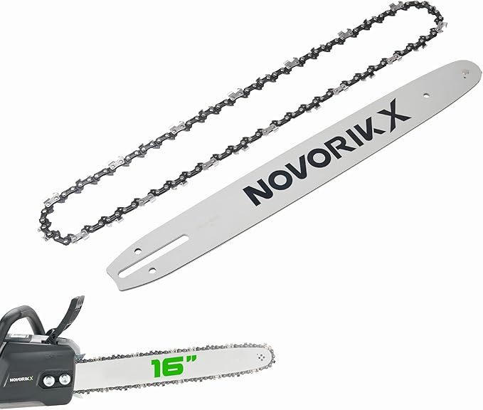 16" Chain and 16” Guide Bar Pitch: 3/8” Low Profile 57Drive Links Replacement Chain For Electric Chainsaw Chainsaws .050" Gauge
