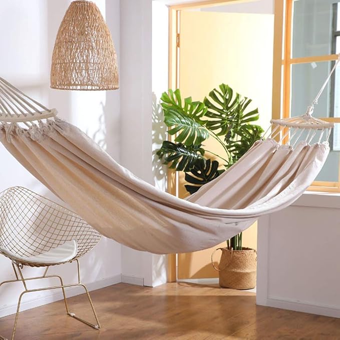 Camping Hammock, Hammock Outdoor Swing Indoor Home Flip Chair Single Double College Dormitory Bedroom Balcony Living Room Aerial Tent(150cm)