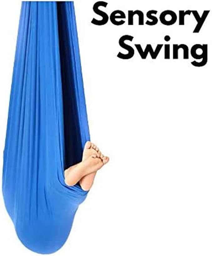 Nylon Elastic Cuddle Hammock Therapy Swing Indoor Hanging Seat for Kids Autism ADHD ADD with Sensory Needs Children Outdoor (Color : Rose red, Size : 100 x 280 cm)