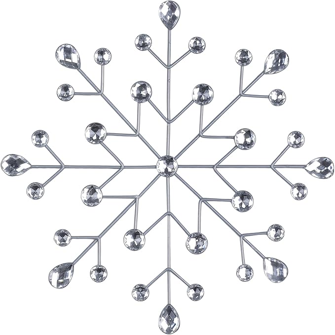 hogardeck Christmas Decorations Indoor, Metal Snowflakes for Winter Wall Decor, Xmas Wall Art Decor for Bathroom, Living Room, Porch, Garden, Yard