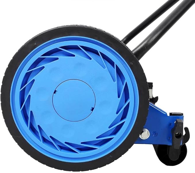 16-Inch Push Reel Lawn Mower – 5-Blade Manual Grass Cutter with Adjustable Blade Height, Lightweight Walk Behind Reel Mower for Small Lawns