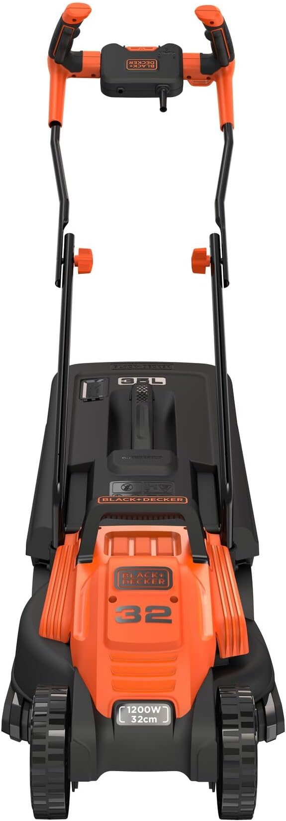 Black + Decker bemw451bh-qs Wired Lawnmower 3 Height 32 cm, 1200 Watt, Orange