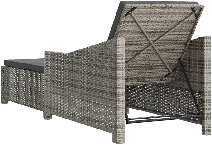 7 Piece Patio Dining Set with Cushions Black Outdoor Rattan Furniture Table and 6 Chairs for Garden Backyard Porch Entertaining