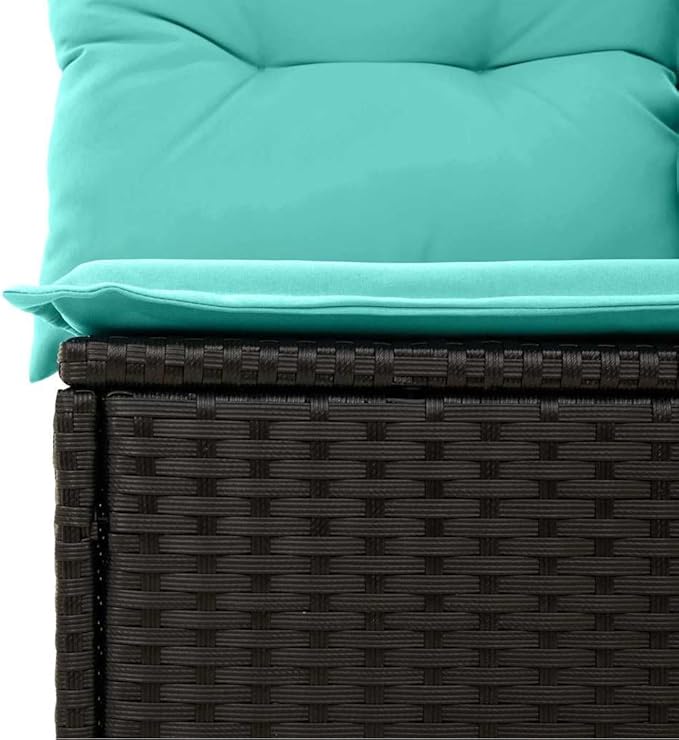 Garden Sofa Set 8 STK. Black Poly Rattan Outdoor Furniture Set with Patio Conversation Sets for Garden Seating and Outdoor Living Space
