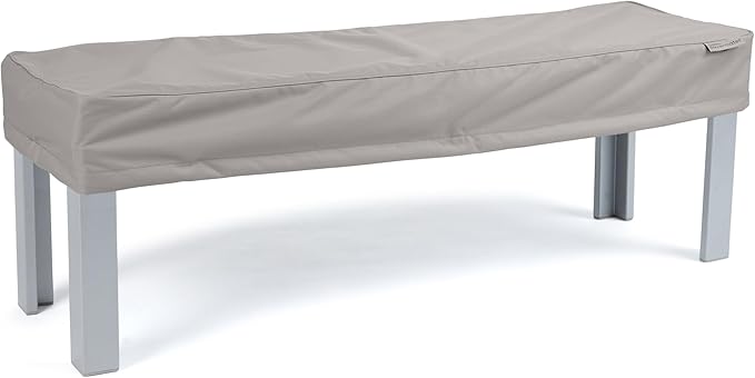 Covermates Ultima Outdoor Rectangular Dining Table Top Cover – Rip-Resistant All-Weather Water & Rip-Resistant Polyester, Mesh Vent, Drawcord & Buckle Straps, Square 24W x 24D x 6H, Ripstop Grey