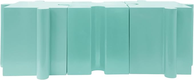 Christopher Knight Home Daton 3 Piece Interlocking Outdoor Side Table Set, Modular Lightweight Concrete Coffee Table, Convertible MGO End Table for Indoor&Outdoor, Creative Set Up, Mint Green