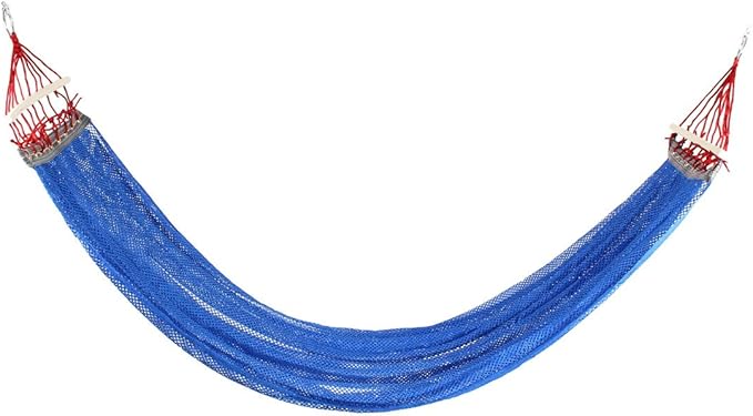 Ruilogod Nylon Mesh Journey Travel Hiking Spreader Swing Hanging Bed Suspended Hammock Blue (id: 939 EBA 8c2 88f b26