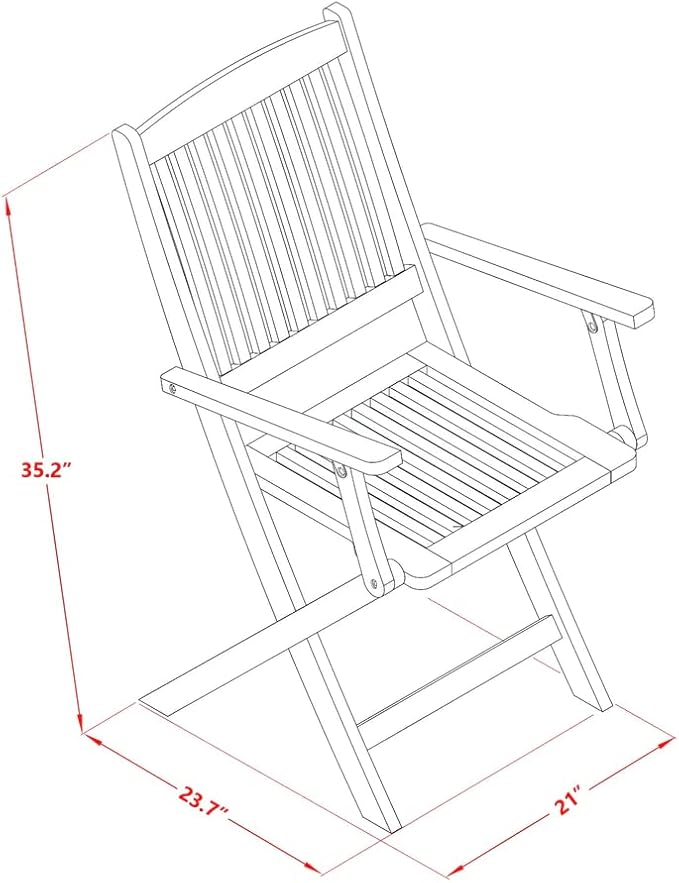 East West Furniture BSCM92CANA 9 Piece Patio Garden Table Set Includes an Oval Outdoor Acacia Wood Dining Table and 2 Folding Arm Chairs with 6 Side Chairs, 36x78 Inch, Natural Oil